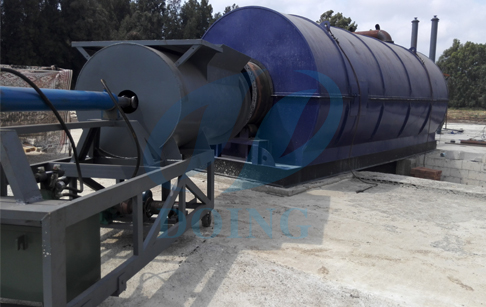 Installation of 10T capacity waste tire pyrolysis plant in Lebanon