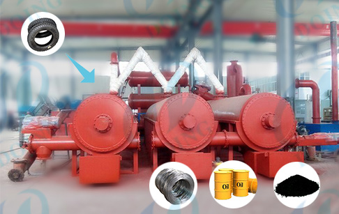 Continuous tyre pyrolysis system 