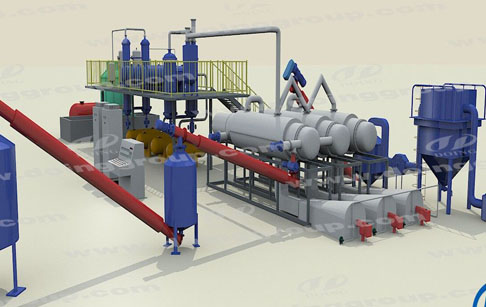 continuous pyrolysis rubber plant